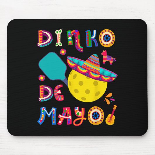 Dinko De Mayo Funny Cinco De Mayo Funny Picklebyll Mousepad (Vorne)