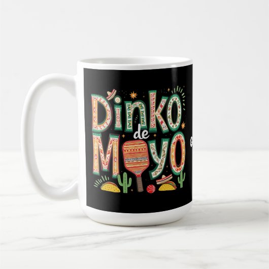 Dinko de Mayo Funny Cinco de Mayo Pickleball Pun Kaffeetasse (Links)