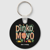 Dinko de Mayo Funny Cinco de Mayo Pickleball Pun Schlüsselanhänger (Vorderseite)