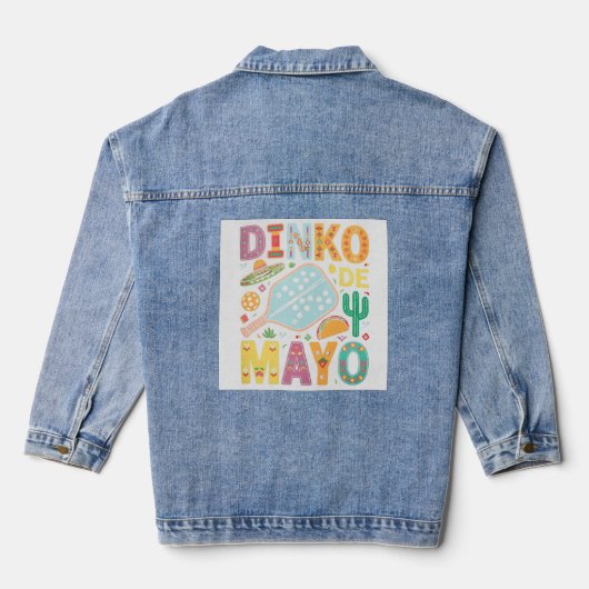 Dinko De Mayo Pickleball Cinco De Mayo Pickl Jeansjacke (Rückseite)