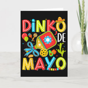 Dinko De Mayo Pickleball Mexikanische Fiesta Cinco Karte
