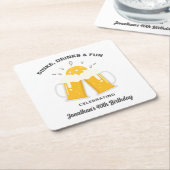 Dinks & Drinks Bier Tasse Cheer Custom Pickleball Rechteckiger Pappuntersetzer (angewinkelt)