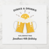 Dinks & Drinks Bier Tasse Clinkingplatz Bierflaschenetikett (Einzelnes Label)