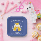 Dinks & Drinks Bier Tasse jubeln Pickleball Pappteller (Party)