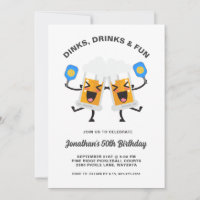 Dinks & Drinks Bier Tasse Pickleball Geburtstagspa