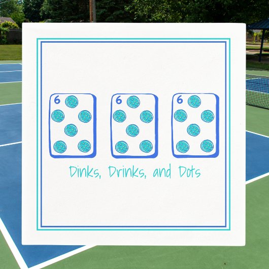 Dinks, Drinks & Dots / Pickleball Mahjong Pung  Serviette