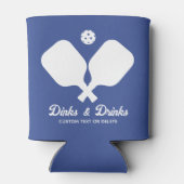 Dinks & Drinks Pickleball Paddles Personalisiert Dosenkühler (Rückseite)