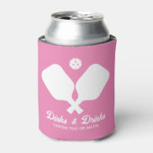 Dinks, Drinks Pickleball Paddles Personalisiert ro Dosenkühler (Kanne Vorderseite)