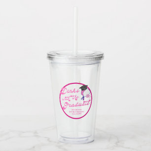 Dinks mit dem Pink Pickleball-Abschluss Graduate Acryltrinkbecher