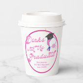 Dinks mit dem Pink Pickleball-Abschluss Graduate Pappbecher (Rückseite)