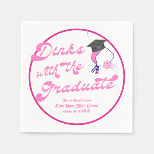 Dinks mit dem Pink Pickleball-Abschluss Graduate Serviette