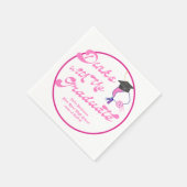 Dinks mit dem Pink Pickleball-Abschluss Graduate Serviette (Ecke)