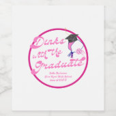 Dinks mit dem Pink Pickleball-Abschluss Graduate Weinetikett (Einzelnes Label)