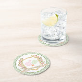 Dinks und Getränke| Preppy Pickle Ball Runder Pappuntersetzer (Vor Ort)