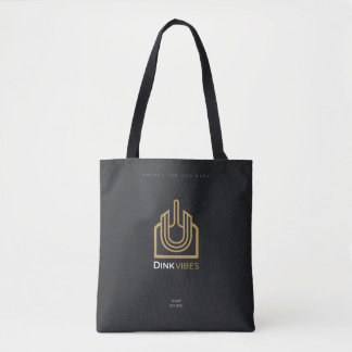 DinkVibes Minimalist Elite Series Black Cotton Tot Tasche