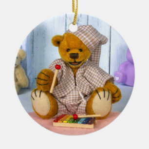 Dinky Bär mit Xylophone Keramikornament