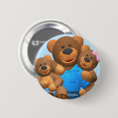 Dinky Bären: Glückliche Familie Button (Vorne & Hinten)
