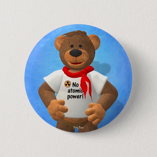 Dinky Bären: Kein AtomPower! Button (Vorderseite)