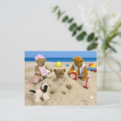 Dinky Bären: Sommer-Grüße Postkarte (Stehend Vorderseite)