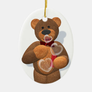 Dinky Bärn-durchbrennenherz-Blasen Keramik Ornament