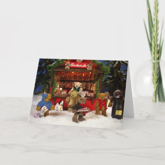 Dinky Bärn-Weihnachtsmarkt Feiertagskarte (Vorderseite)