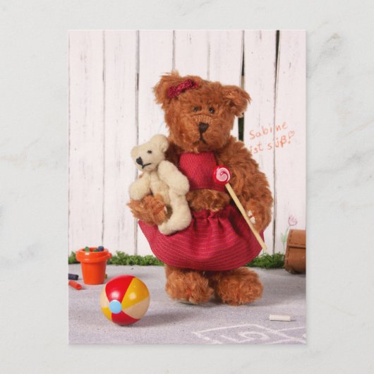 Dinky Bars: Kleines Mädchen Postkarte (Vorderseite)