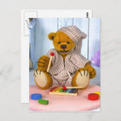 Dinky Bear mit Xylophone Postkarte (Vorne/Hinten)