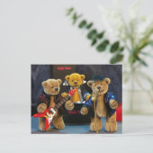 Dinky Bears auf Bühne Postkarte (Stehend Vorderseite)