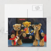 Dinky Bears auf Bühne Postkarte (Vorne/Hinten)