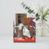 Dinky Bears: Badetag Postkarte (Stehend Vorderseite)