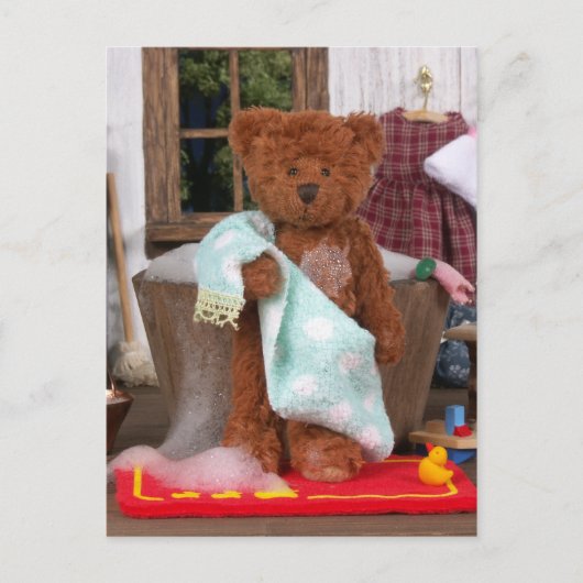 Dinky Bears: Badetag Postkarte (Vorderseite)