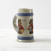 Dinky Bears Bavarian Oktoberfest Bear Bierglas (Vorderseite Links)