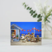 Dinky Bears: Beach Party Postkarte (Stehend Vorderseite)
