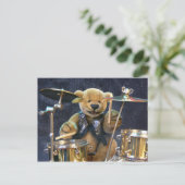 Dinky Bears Drummer Postkarte (Stehend Vorderseite)