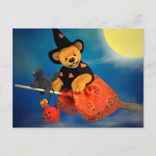 Dinky Bears Flying Hexe Postkarte