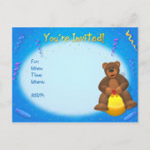 Dinky Bears Geburtstagsparty Einladungspostkarte (Rückseite)