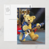 Dinky Bears Gitarrist Postkarte (Vorne/Hinten)