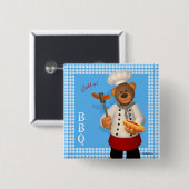 Dinky Bears GRILLEN Koch Button (Vorne & Hinten)