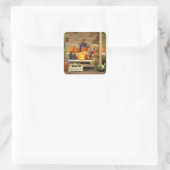 Dinky Bears Halloween Time Quadratischer Aufkleber (Tasche)