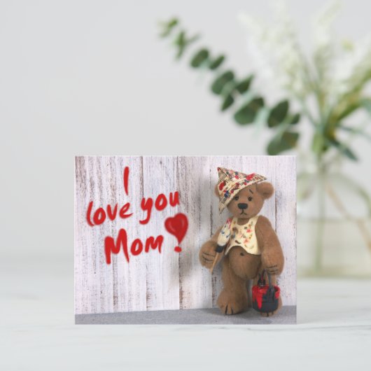 Dinky Bears: Ich Liebe dir Mama Postkarte (Stehend Vorderseite)