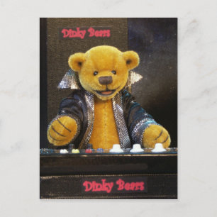 Dinky Bears Keyboarder Postkarte