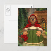 Dinky Bears: Kleine Rothalskappe Postkarte (Vorne/Hinten)