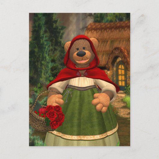 Dinky Bears: Kleine Rothalskappe Postkarte (Vorderseite)