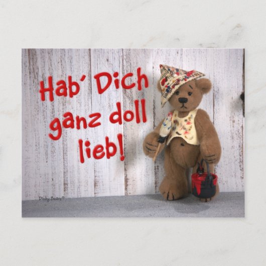 Dinky Bears: Liebeserklärung Postkarte (Vorderseite)