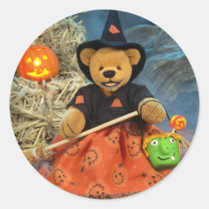 Dinky Bears Little Hexe Runder Aufkleber