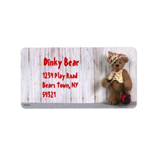 Dinky Bears Little Painter Label Adressaufkleber (Vorne)