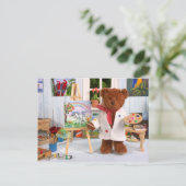 Dinky Bears: Little Painter Postkarte (Stehend Vorderseite)