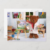 Dinky Bears: Little Painter Postkarte (Vorne/Hinten)