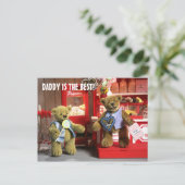 Dinky Bears: Papa ist der Beste! Postkarte (Stehend Vorderseite)