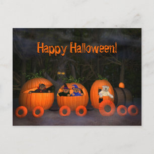 Dinky Bears Pumpkintrain Postkarte